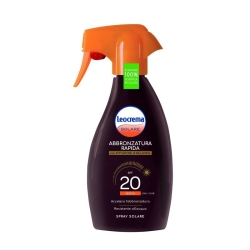 Leocrema Spray Solare Abbronzatura Rapida Resistente All'Acqua SPF 20 250 ml