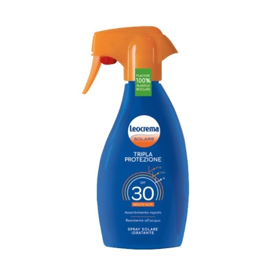 Leocrema Spray Solare Abbronzatura Rapida Resistente All'Acqua SPF 30 250 ml
