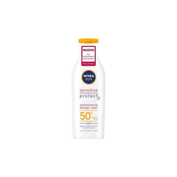 Nivea Sun Sensitive Immediate Protect Latte Solare Pelli Allergiche SPF 50+ 200 ml