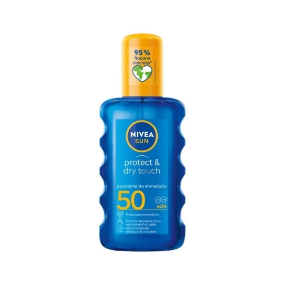 Nivea Sun Protect & Dry Touch Spray Solare Assorbimento Rapido SPF 50 200 ml