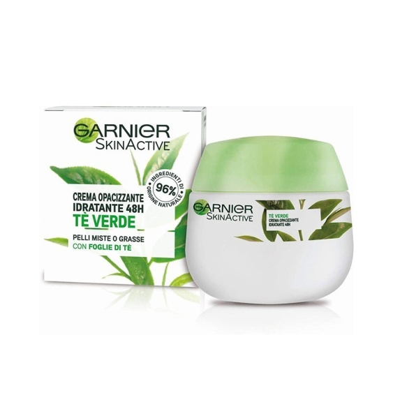 Garnier SkinActive Crema Opacizzante Idratante 48h al Tè Verde 50 ml