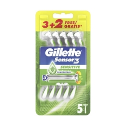 Gillette Sensor3 Sensitive Rasoio Uomo Usa e Getta 5 pz