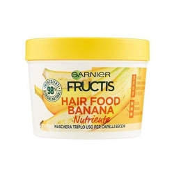 Garnier Fructis Hair Food Banana - Maschera 3 in 1 Per Capelli Difficili Da Lisciare 390 ml