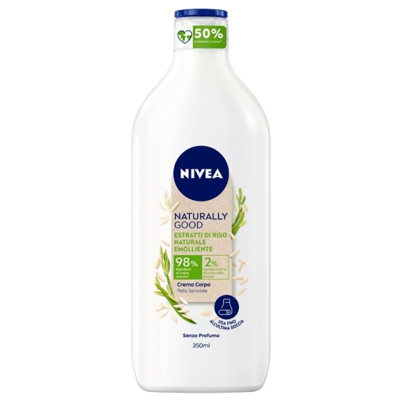 Nivea Naturally Good - Crema Corpo Emolliente Estratti Di Riso 350 ml