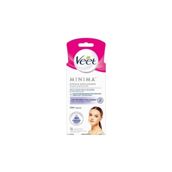 Veet Minima Strisce Depilatorie Viso 16 pz