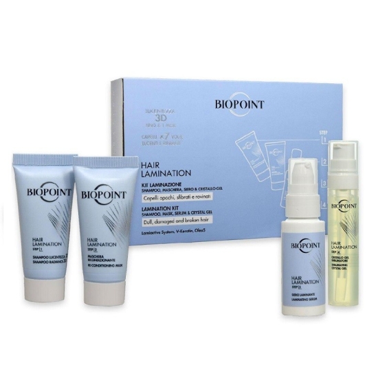 Biopoint Hair Lamination Kit Shampoo + Maschera + Siero + Cristallo Gel