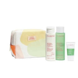 Clarins Cleansing Essentials Cofanetto Routine Purificante Viso Pelli Grasse E Miste