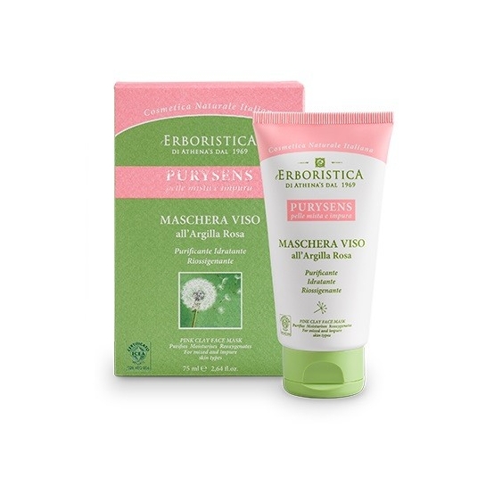Athena's Purysens Maschera Viso All'Argilla Rosa 75ML