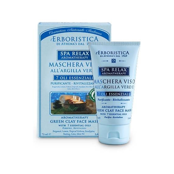 Athena's Spa Relax Aromatherapy Maschera Viso all'Argilla Verde 75ML
