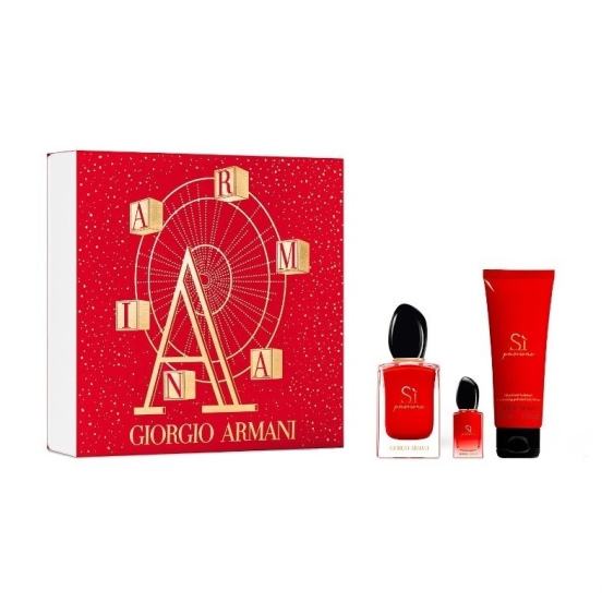 Giorgio Armani Sì Passione Eau De Parfum 50 ml + 7 ml + Latte Corpo 75 ml Cofanetto