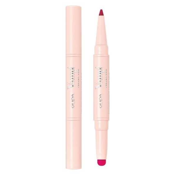 Pupa Vamp! Creamy Duo Matita Labbra Contouring & Rossetto Brillante 012 Cherry Red
