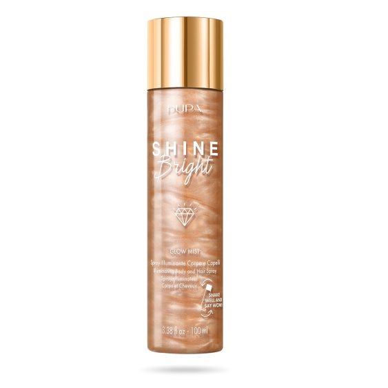 Pupa Shine Bright Glow Mist Spray Illuminante Corpo E Capelli 100 ml