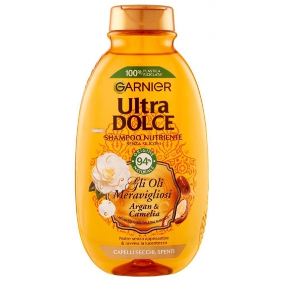 Garnier Ultra Dolce Shampoo Nutriente Oli Meravigliosi Argan E Camelia 400 ml