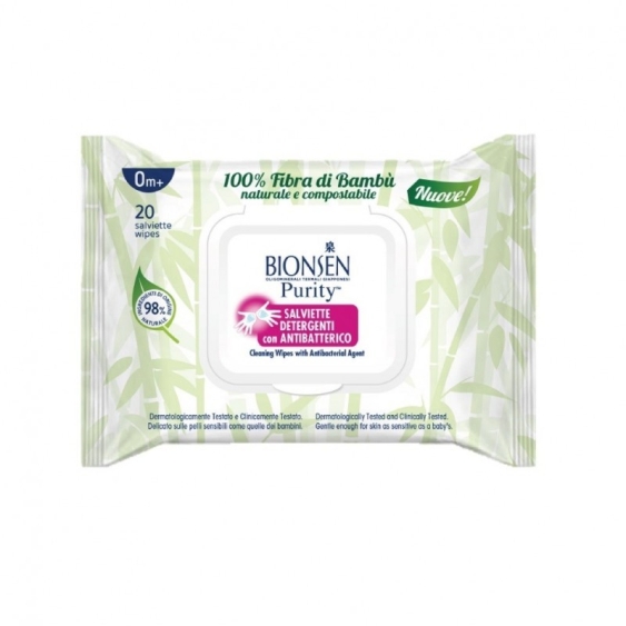 Bionsen Purity Salviette Detergenti Con Antibatterico 20 pz