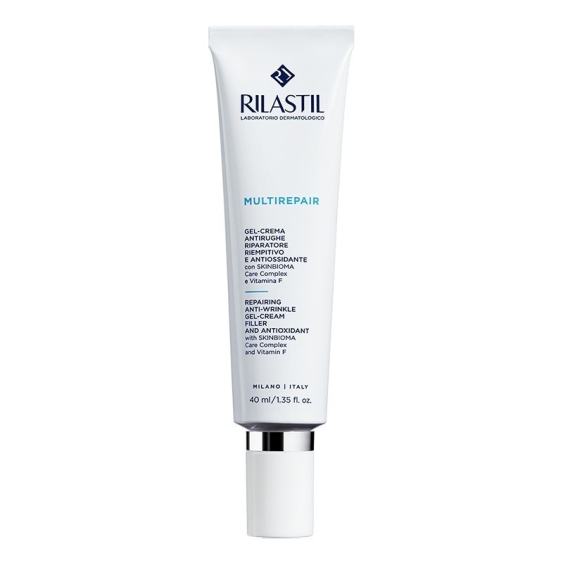 Rilastil Multirepair Gel-Crema Antirughe Riparatore Riempitivo E Antiossidante Per Pelli Normali E Miste 40 ml