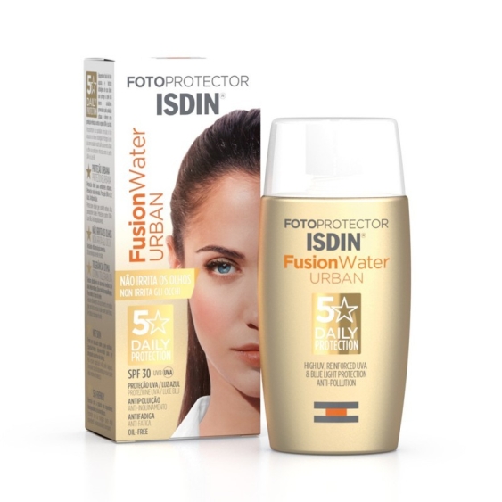 Isdin Fotoprotector Fusion Water Urban SPF30 Lozione Solare Viso Anti-Inquinamento 50 ml