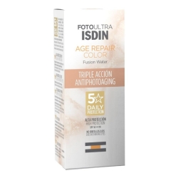 Isdin FotoUltra Age Repair Color Fusion Water SPF50 Lozione Solare Viso Antiage Colorata 50 ml