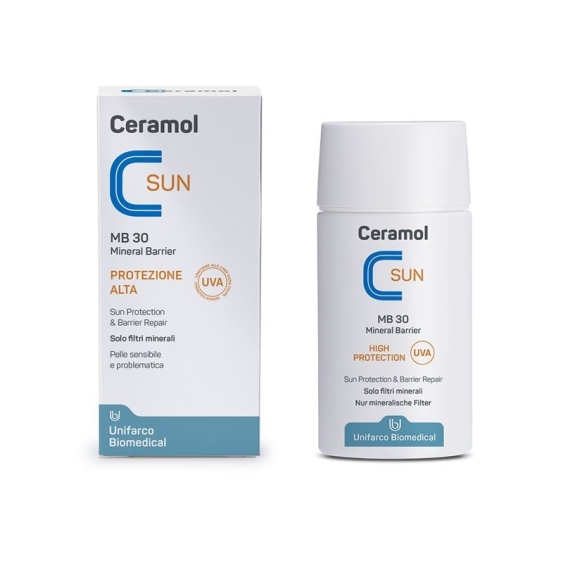 Ceramol Sun MB 30 Mineral Barrier - Protezione Solare Alta Per Pelle Sensibile E Problematica 50 ml
