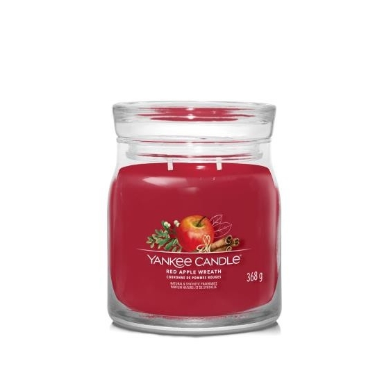 Yankee Candle Candela Profumata In Giara Media Red Apple Wreath 368 gr