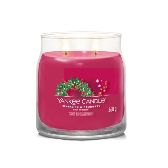 Yankee Candle Candela Profumata In Giara Media Sparkling Winterberry 368 gr