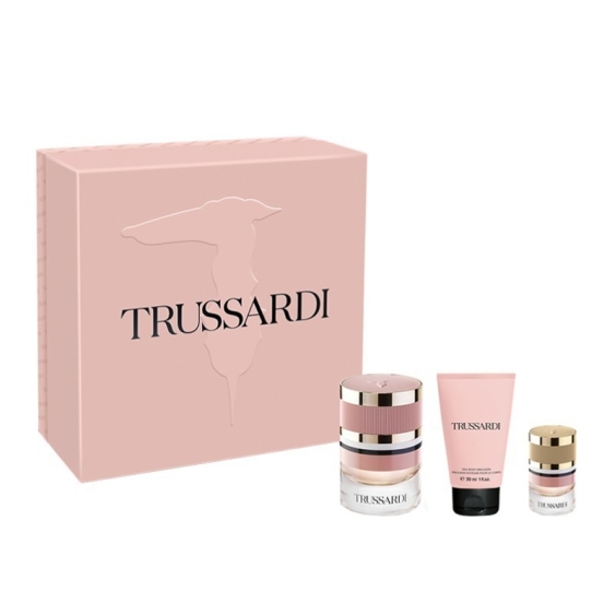 Trussardi Donna Eau De Parfum 30 ml + Mini-Size 7 ml + Silk Body Emulsion Cofanetto