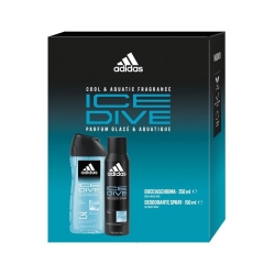Adidas Ice Dive Docciaschiuma 250 ml + Deodorante Spray 150 ml Cofanetto
