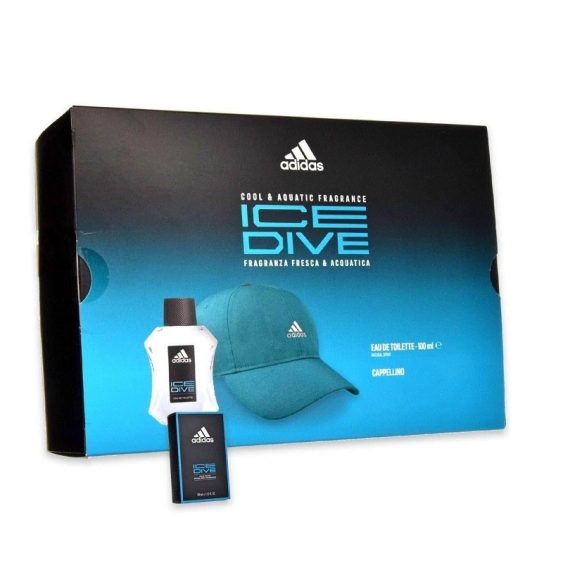 Adidas Ice Dive Eau De Toilette 100 ml + Cappellino Da Baseball Cofanetto