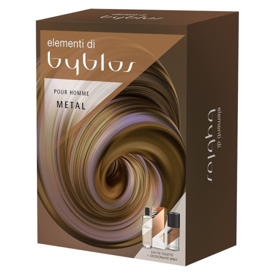 Byblos Metal Pour Homme Eau De Toilette + Deo Spray Cofanetto