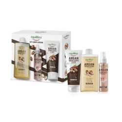 Equilibra Kit Corpo Argan Dermo Bagno + Acqua Profumata + Crema Corpo Fluida