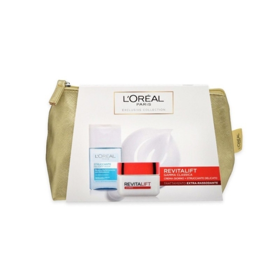 L'Oreal Paris Kit Revitalift Crema Giorno + Struccante Delicato Trattamento Extra-Rassodante Viso
