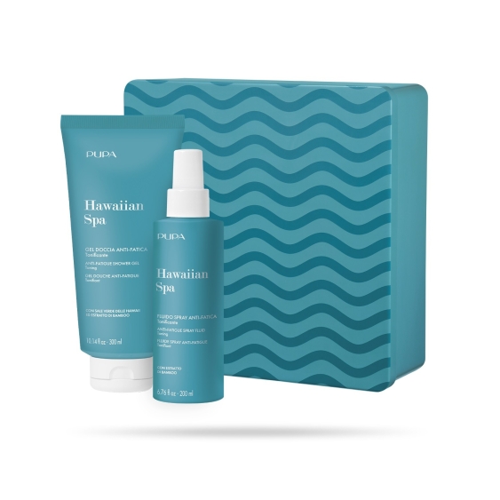 Pupa Hawaiian Spa Kit 2 Gel Doccia Anti-Fatica + Fluido Spray Anti-Fatica
