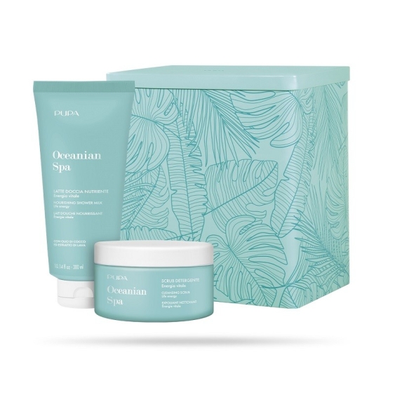 Pupa Oceanian Spa Kit 1 Scrub Detergente Corpo + Latte Doccia Nutriente