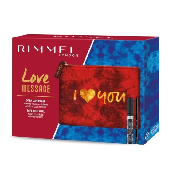 Rimmel Love Message Eyes Kit Extra Super Lash Mascara + Soft Kohl Kajal