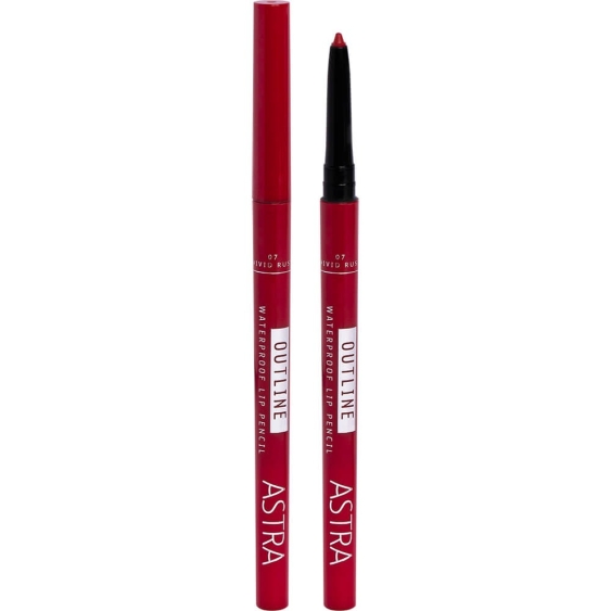 Astra Outline Waterproof Lip Pencil - 07 Vivid Rust