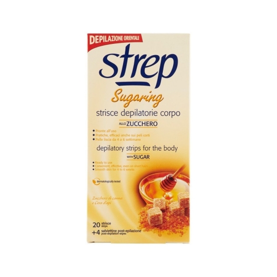 Strep Sugaring Strisce Depilatorie Corpo allo Zucchero 20 pz
