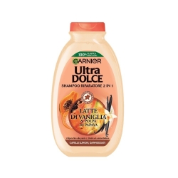 Garnier Ultra Dolce Shampoo 2 in 1 Latte Di Vaniglia E Polpa Di Papaya 400 ml