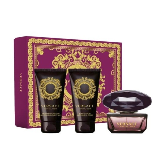 Versace Crystal Noir Eau De Toilette 50 ml + Shower Gel + Body Lotion Cofanetto