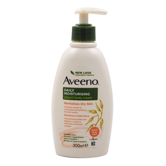 Aveeno Daily Moisturising Crema Corpo Allo Yogurt Al Profumo Di Albicocca E Miele 300 ml