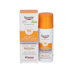 Eucerin Pigment Control Tinted Sun Gel-Cream SPF50+ Medium - Crema Solare Viso Colorata Anti-Macchie 50 ml