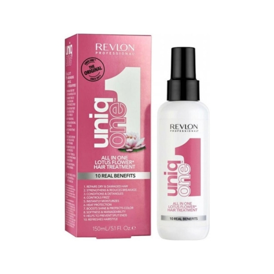 Revlon UniqOne All In One Lotus Flower Trattamento Senza Risciacquo Per Capelli Secchi E Danneggiati 150 ml