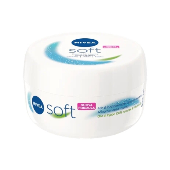 Nivea Soft Crema Idratante Rinfrescante Corpo Viso E Mani 300 ml