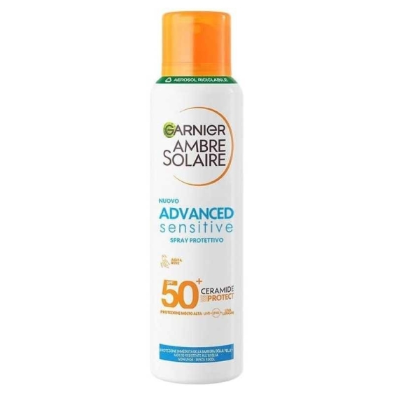 Garnier Ambre Solaire Advanced Sensitive SPF50+ Spray Aerosol Protettivo 150 ml