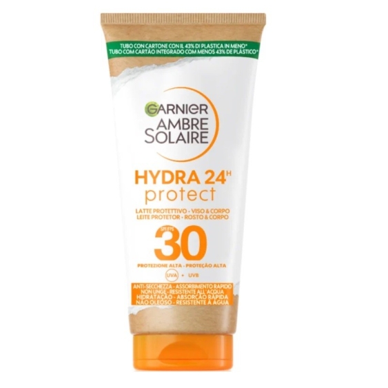Garnier Ambre Solaire Hydra 24H Protect SPF30 Latte Protettivo Formato Viaggio 50 ml