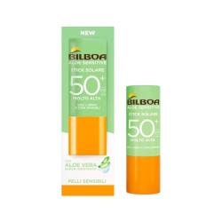 Bilboa Aloe Sensitive Stick Solare SPF50+ Viso Labbra E Zone Sensibili 12 ml