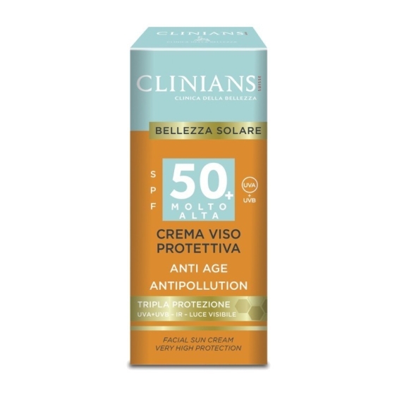 Clinians Crema Viso Protettiva Anti-Età SPF50+ 75 ml
