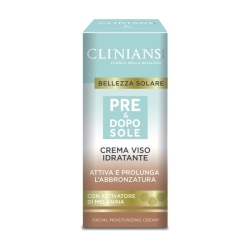 Clinians Pre E Doposole Crema Viso Idratante Con Attivatore Di Melanina 50 ml