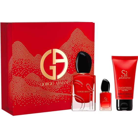 Giorgio Armani Sì Passione Eau de Parfum 50 ml + 7 ml + Body Lotion Cofanetto