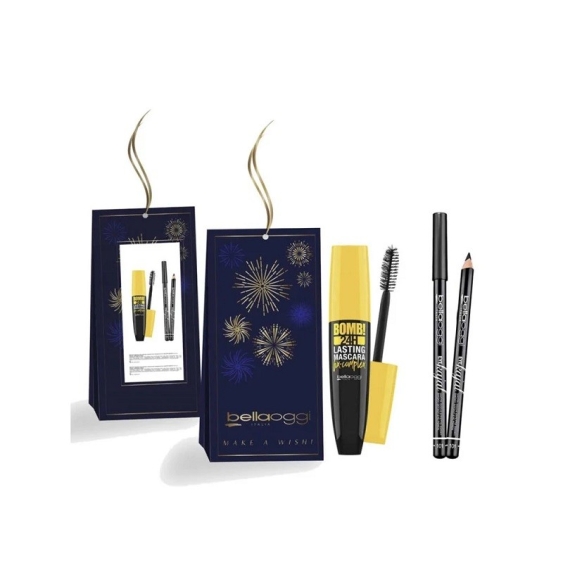 Bellaoggi Kit Mini Eyes Bomb 24H Mascara + Matita Occhi Kajal Cofanetto Make-up