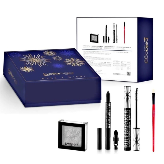 Bellaoggi Kit Eyes 3in1 Rule-Breaker + Rule-Breaker Mascara + Color Affair Pearl & Shine Ombretto + Pennello Cofanetto Make-up