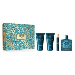 Versace Eros Eau De Parfum 100 ml + 10 ml + Shower Gel + After Shave Balm Cofanetto